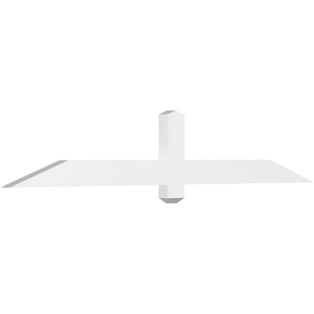 Ekena Millwork Eugene Architectural Grade PVC Gable Bracket, 72"W x 12"H x 2"D x 4"F, 4/12 Pitch GBP072X12X0204EUG00